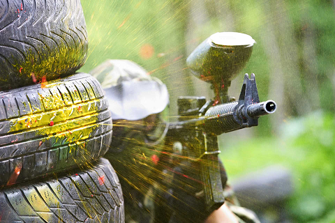 Combo Paintball + Bubble foot